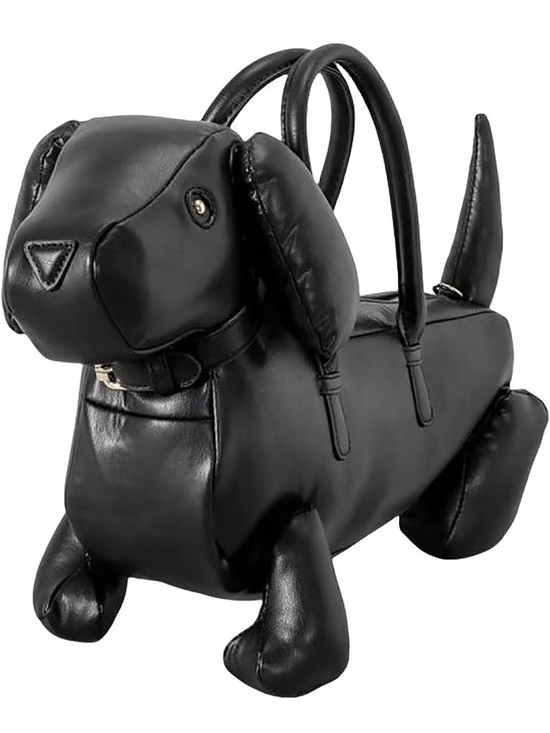 Handbags - Black Dog-Shaped Pet Travel Bag - Stylish Carry Case